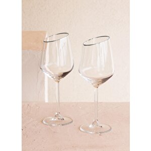 The Mia Gina Şarap Kadehi Gümüş 6lı Set