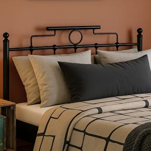 Harkon Tek Kişilik Metal Karyola - Siyah 90x190 cm