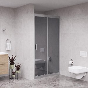 Silver Nexa 6mm Reflekte Cam 1 Sabit 1 Sürgü İki Duvar Arası Duşakabin 133 cm