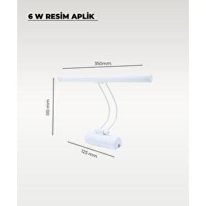 6w Beyaz Flüt Aplik 3200k (sarı Işık)