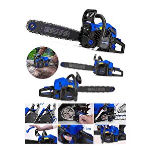 Alman 6200-m Benzinli Testere Ağaç Odun Dal Kesme Makinesi Motorlu Testere Orman Motoru