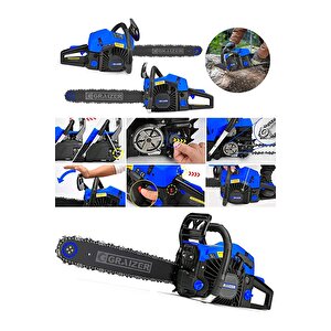 Alman Ms-6200 Benzinli Testere Ağaç Odun Dal Kesme Makinesi Motorlu Testere Orman Motoru