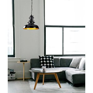 Berlin Retro Avize Siyah / Metal - E27 Duylu