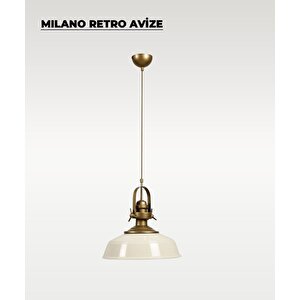 Milano Retro Avize Beyaz / Metal - E27 Duylu