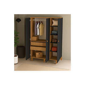 3 Kapılı, 2 Çekmeceli̇ Gardırop, Elbi̇se Dolabı, Çocuk Odası Dolabı