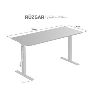 Xdrive Rüzgar Çalışma Masası Siyah (160x70)