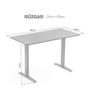 Xdrive Rüzgar Çalışma Masası Siyah (100x60)