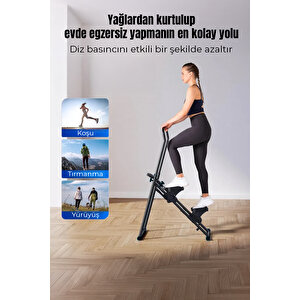 Katlanabilir Dikey Tırmanma Egzersiz Aleti Yeni Versiyon Siyah