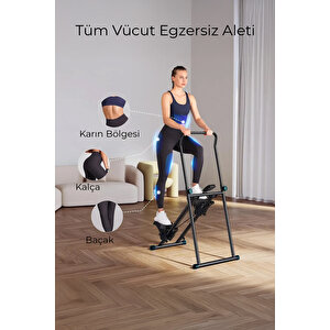 Katlanabilir Dikey Tırmanma Egzersiz Aleti Yeni Versiyon Siyah