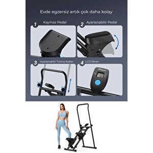 Katlanabilir Dikey Tırmanma Egzersiz Aleti Yeni Versiyon Siyah