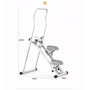 Katlanabilir Dikey Tırmanma Egzersiz Aleti Yeni Versiyon Beyaz