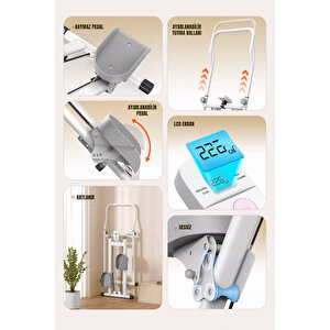 Katlanabilir Dikey Tırmanma Egzersiz Aleti Yeni Versiyon Beyaz