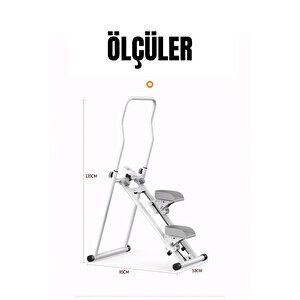 Katlanabilir Dikey Tırmanma Egzersiz Aleti Yeni Versiyon Beyaz