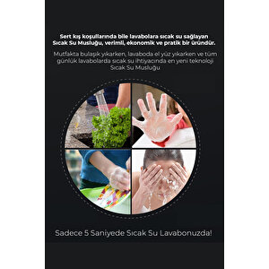 Taşınabilir Dijital Sıcak Su Musluğu Tüm Bataryalara Ve Musluk Tiplerine Uyumludur