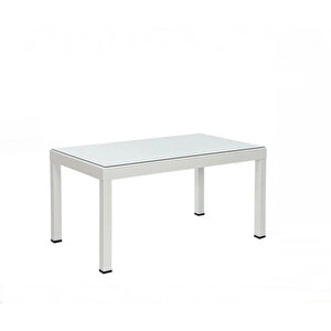 Rattan Masa 90x150 Camsız Masa - Bahçe Balkon Teras Masası  Büyük Boy