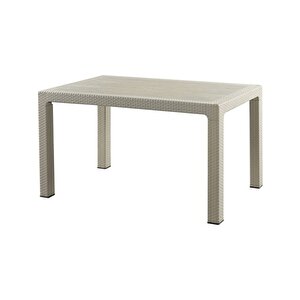 Rattan Masa 90x150 Camsız Masa - Bahçe Balkon Teras Masası  Büyük Boy