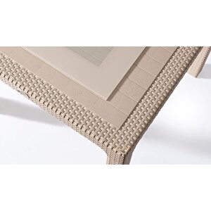 Rattan Masa 90x150 Sabit Camlı Masa - Bahçe Balkon Teras Masası A Plus Büyük Boy Large Masa