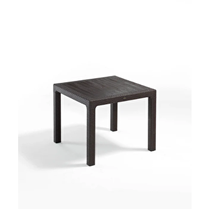 90x90 Rattan Masa Balkon Bahçe Teras Masası Kare Rattan Masa