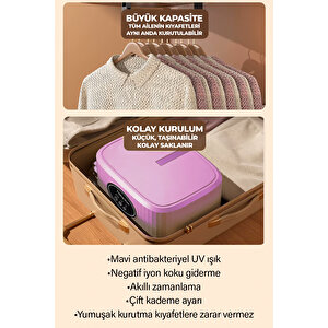 Katlanır Çamaşır Kurutma Makinesi Pembe