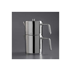 Jumbo Metalix 14 Parça Çelik Çeyiz Seti (metalix Çelik Tencere Seti-metalix Çaydanlık-3\'lü Cezve)