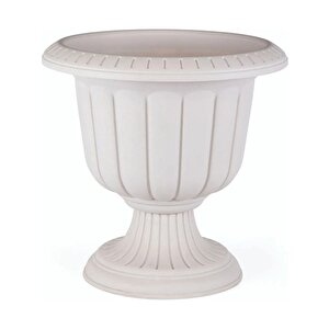 Nergis Saksı Kirli Beyaz Ayaklı Plastik Çiçek Ve Bitki Saksısı 3,4 Litre 24.5 cm