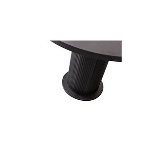 Alora Bohem 100 Çap 4 Sandalye Yuvarlak Mutfak Masa Seti̇ Senkron Si̇yah