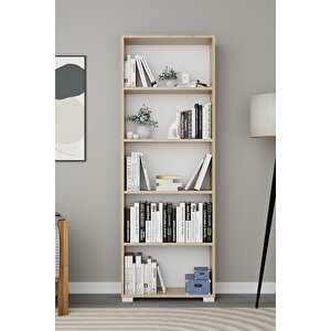 Lucas Serisi Safir Meşe 5 Raflı Kitaplık