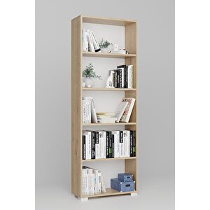 Lucas Serisi Safir Meşe 5 Raflı Kitaplık