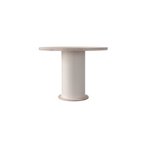 Alora Bohem 100 Çap 2 Sandalye Yuvarlak Mutfak Masa Seti̇ Traverten Traverten