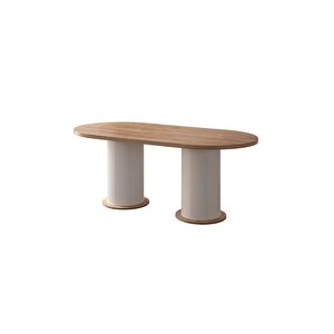 Alora Bohem Yemek Masasi Seti̇ 4 Sandalye Safi̇r Meşe