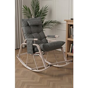 Dicle Cepli Pofuduk Minderli Metal Sallanan Sandalye Tv Koltuğu Antrasit