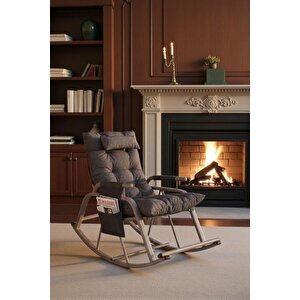 Dicle Cepli Pofuduk Minderli Metal Sallanan Sandalye Tv Koltuğu Antrasit