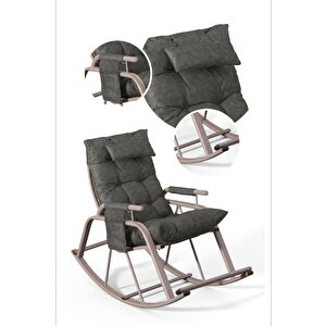 Dicle Cepli Pofuduk Minderli Metal Sallanan Sandalye Tv Koltuğu Antrasit