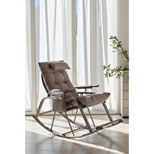 Dicle Cepli Pofuduk Minderli Sallanan Sandalye Tv Koltuğu - Kahverengi