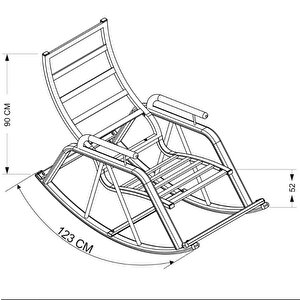 Dicle Cepli Pofuduk Minderli Sallanan Sandalye Tv Koltuğu Krem