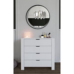 Duru Beyaz 4 Çekmeceli Şifonyer