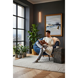 Pepe Modern Tekli Koltuk Berjer | Rahat Ve Şık Tasarım, Premium Kalite - Lacivert Lacivert