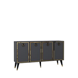 8211-32dd Kb150 Konsol, Tv Üni̇tesi̇ ANTRASİT-SİYAH-ALTIN