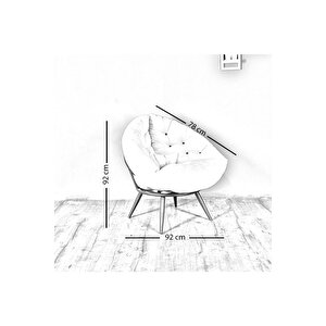 Prestige Milano Luxury Armchair | Modern Tay Tüyü Kumaşlı Tekli Berjer | Şıklık & Konforun Buluşması Füme