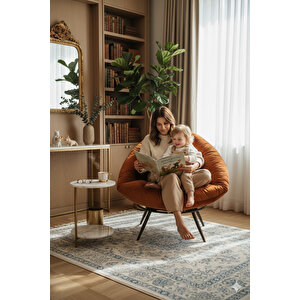 Elite Comfort Set | Premium Tekli Berjer + İkili Kanepe | Konforlu Oturma Takımı Turuncu