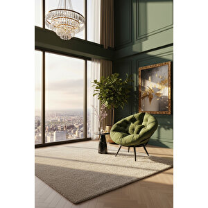 Elite Milano Modern Tekli Berjer – Ergonomik Dinlenme Ve Okuma Koltuğu | Lüks Tay Tüyü Döşeme Yeşil