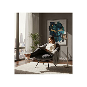 Lunare Maison Collection | Modern & Zarif Tekli Koltuk Berjer | Rahat Dinlenme Koltuğu Füme