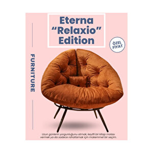 Lunare Maison Collection | Modern & Zarif Tekli Koltuk Berjer | Rahat Dinlenme Koltuğu Turuncu