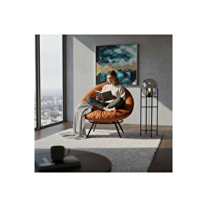 Lunare Maison Collection | Modern & Zarif Tekli Koltuk Berjer | Rahat Dinlenme Koltuğu Turuncu