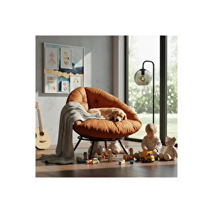 Floki Tekli Koltuk Berjer Turuncu Turuncu