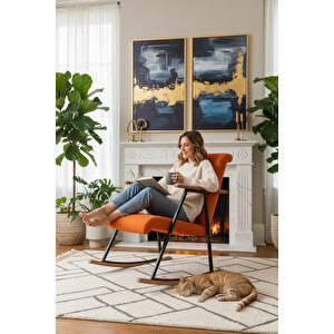 Aila Sallanan Koltuk Sallanır Tv Koltuğu Sallanan Sandalye Dinlenme Koltuğu Turuncu Turuncu