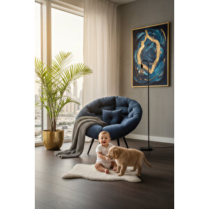 Elite Comfort Set | Premium Tekli Berjer + İkili Kanepe | Konforlu Oturma Takımı Lacivert