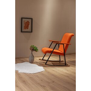 Aila Sallanan Koltuk Sallanır Tv Koltuğu Sallanan Sandalye Dinlenme Koltuğu Turuncu Koyu Turuncu