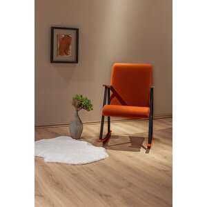 Aila Sallanan Koltuk Sallanır Tv Koltuğu Sallanan Sandalye Dinlenme Koltuğu Turuncu Koyu Turuncu