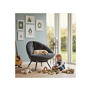 Floki Tekli Koltuk Berjer Füme